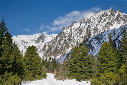 雪山在塔特拉山的美景