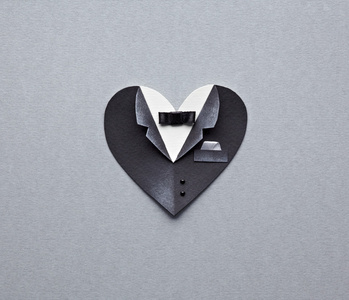 象征性的男性心的形状照片