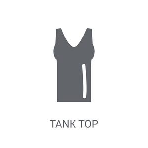 坦克顶部图标。时尚坦克顶部标志的概念白色背景从服装收藏。适用于 web 应用移动应用和打印媒体