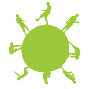 绿色地球与人图片-绿色地球与人素材-绿色地球与人插画-摄图新视界