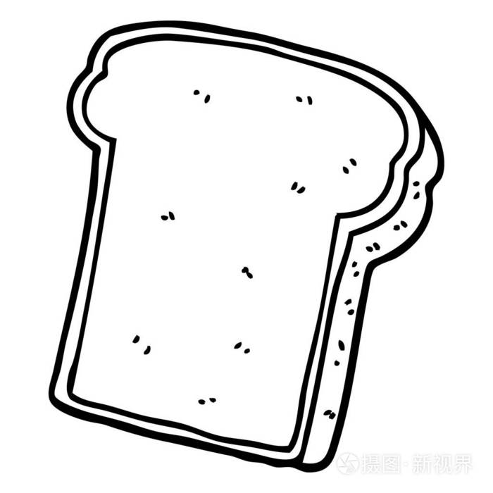 烤面包片简笔画图片