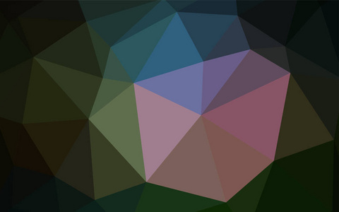 深色多色矢量闪亮三角形布局。带有三角形的抽象样式的彩色插图。全新设计为您的企业