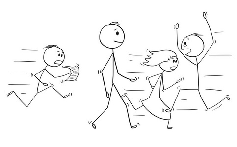 走的动画有信心的人或商人的动画片走慢与人在压力附近匆忙照片