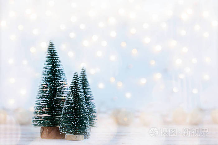 圣诞节假期背景与三杉木。贺卡