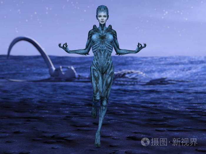 3d cg 渲染的外星人照片-正版商用图片09byzf-摄图新视界