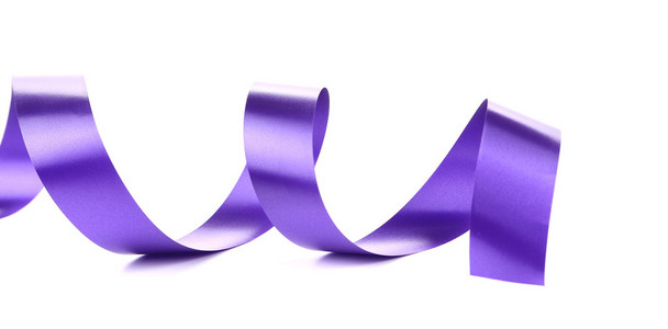 紫罗兰色卷曲丝带