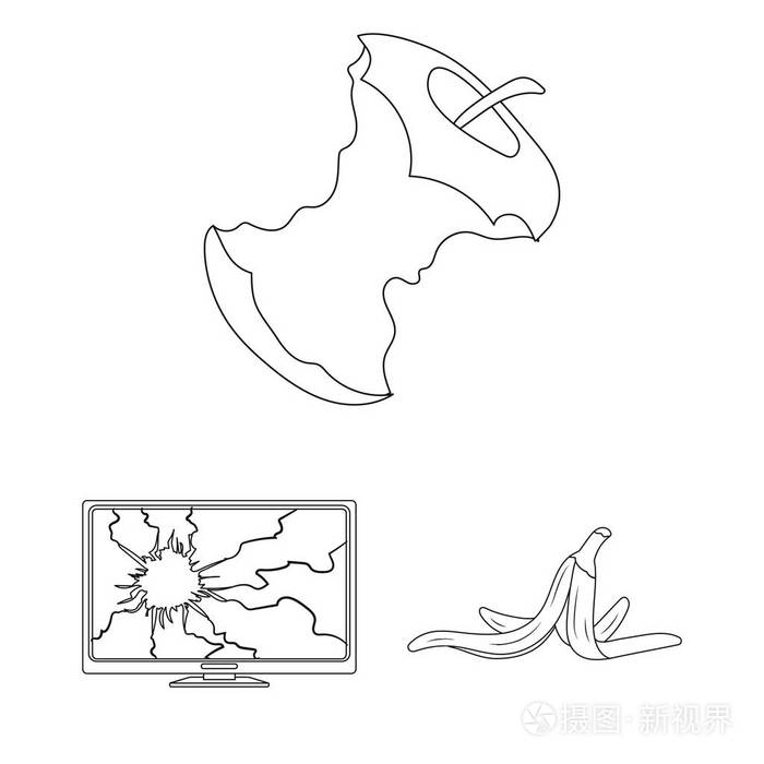 清理垃圾矢量符号库存 web 插图插画-正版商用图片09c5ze-摄图新视界
