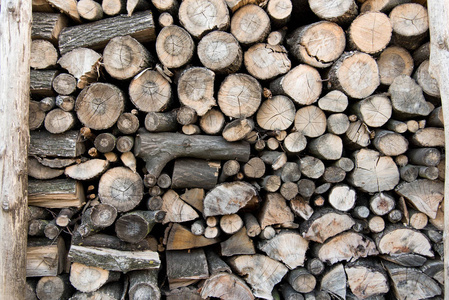 冬天的柴火, 木柴堆, 木柴堆
