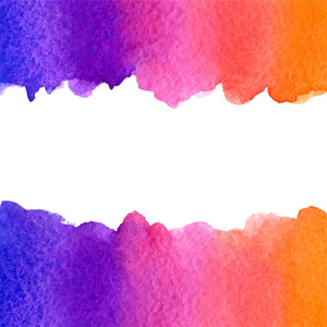 矢量水彩渐变背景蓝色 紫色 粉色和橙色与副本空间