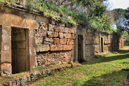 意大利 Cerveteri 的伊特鲁里亚墓地