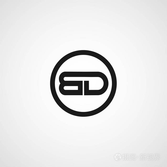 首字母bd徽标模板设计