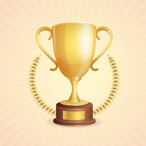 矢量优胜者奖杯照片