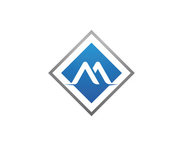 M 字母 Logo 模板矢量插图设计