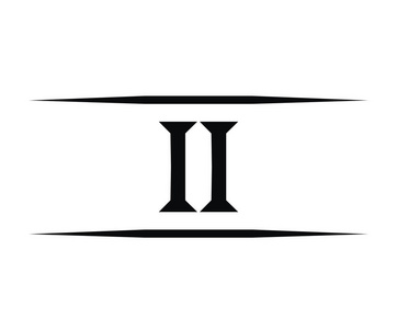 键入字母罗马数字2键入二在字母表字母标志标记标志符号设计插图为