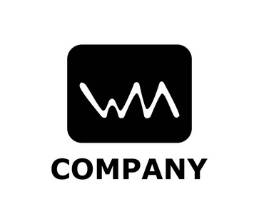 徽标符号类型字母 w 和字母 m 徽标设计思想插图像纸形 wm 与橙色的