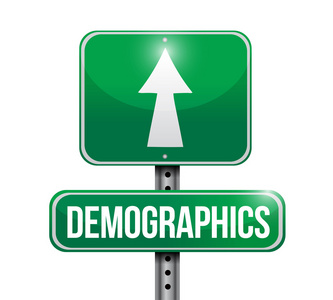 人口统计学道路标志插图设计图片