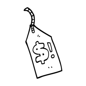 价格曲线线画卡通价格标签照片