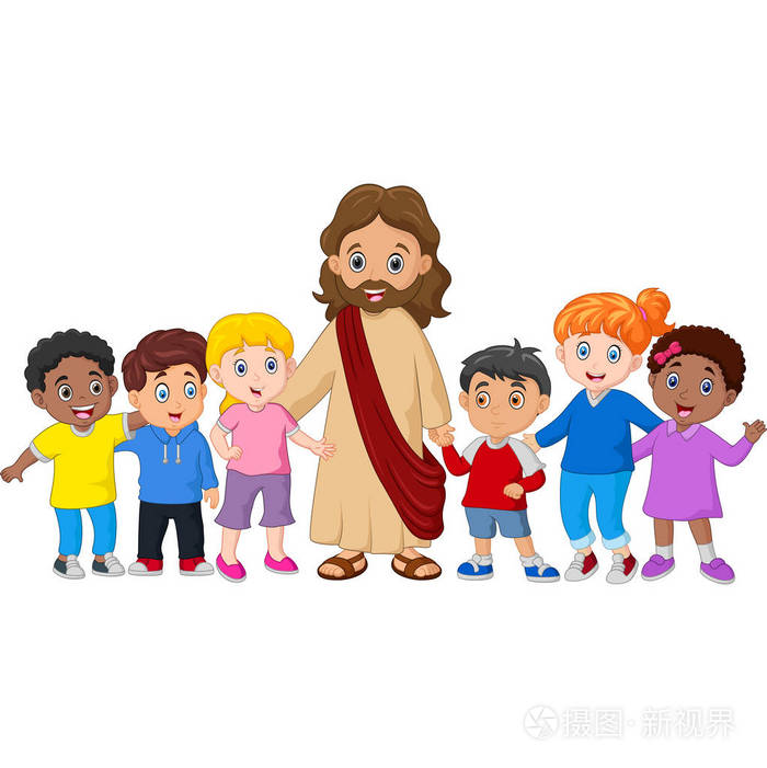耶稣与孩子图片