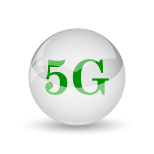 5g 图标。白色背景上的互联网按钮