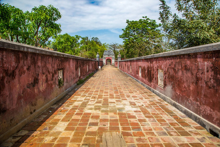 城堡, 皇家皇宫, 紫禁城在色调, 越南在夏季的一天