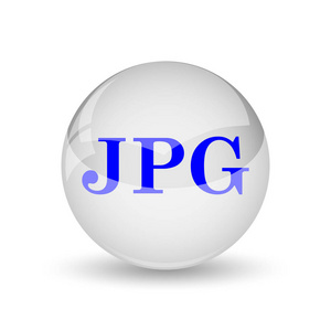 Jpg 图标。白色背景上的互联网按钮