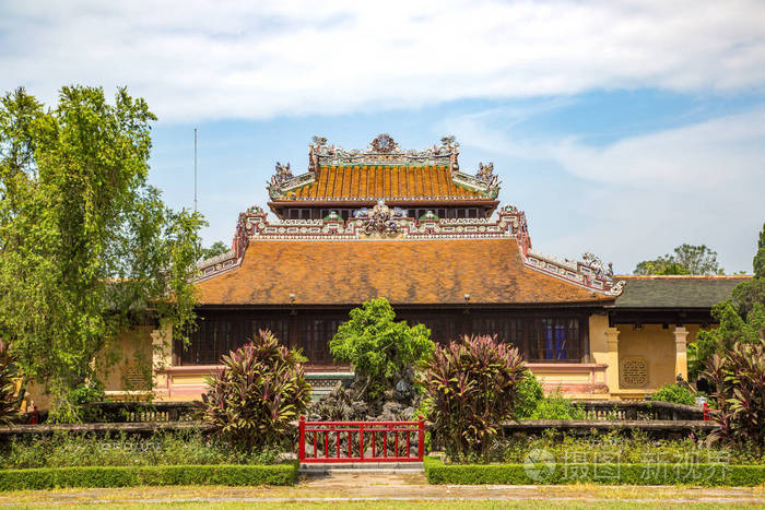 城堡, 皇家皇宫, 紫禁城在色调, 越南在夏季的一天