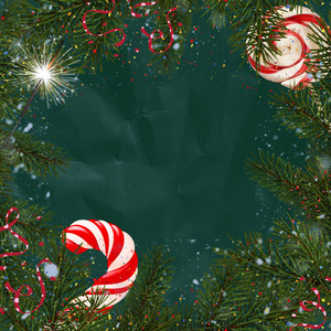 圣诞贺卡与杉木树分支机构背景