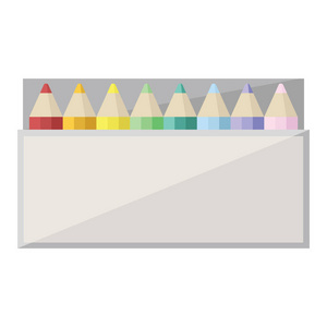 彩色铅笔包图形向量例证图标