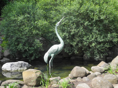 池塘装饰苍鹭雕像