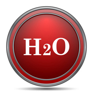 H2o 图标。白色背景上的互联网按钮