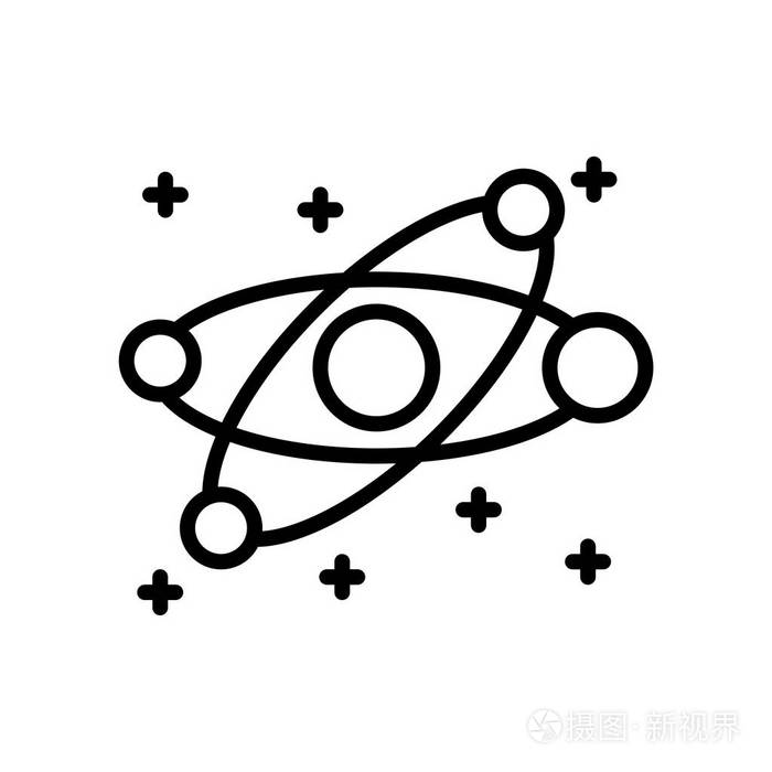 银河图标被隔离在白色背景为您的web和移动应用程序设计