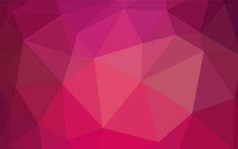 浅紫色, 粉红色矢量抽象马赛克背景。带有三角形的彩色抽象插图。一个全新的设计为您的传单
