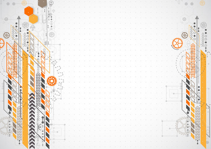 与各项技术内容的抽象背景图片