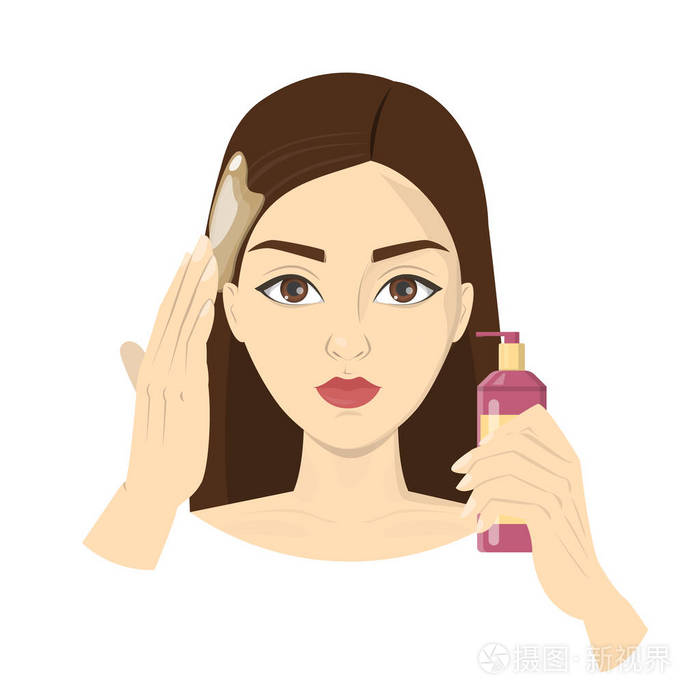 妇女在洗涤以后应用油