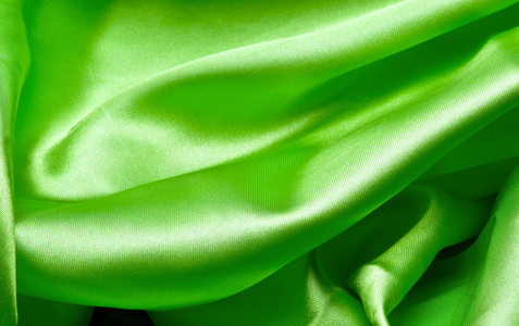 绿色缎质地柔软