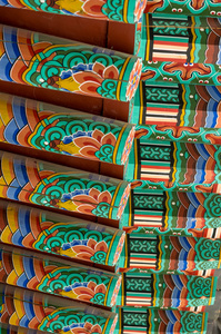 韩国佛教寺庙屋顶图片