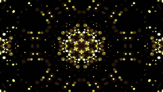 彩色闪亮催眠概念对称图案观赏装饰万花筒运动几何圈与星形