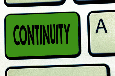 概念的意思, 随着时间的推移, 事物的不间断的持续存在操作照片