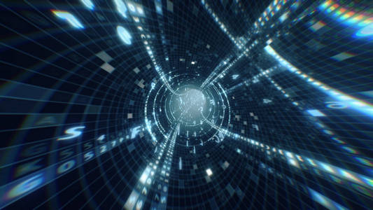 数字信息作为二进制信号的传输照片