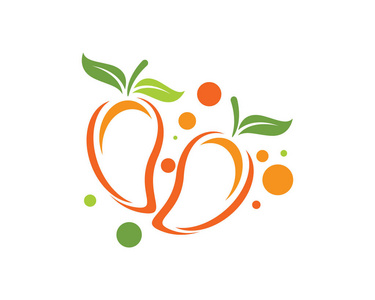 芒果图标新鲜芒果图标, 扁平风格水果芒果图形元素设计关键视觉图标