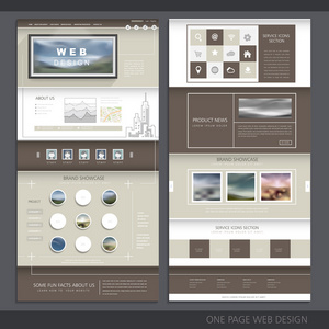 简单一页的网站模板设计图片