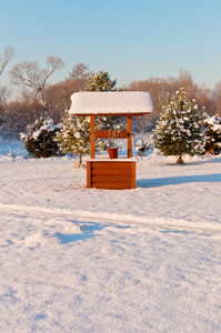 冬季雪景木井