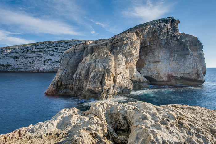 真菌的岩石,在海岸的戈佐岛,马耳他