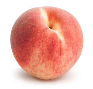 白桃孤立特写镜头美味奶昔与孤立白桃日本桃子孤立在白色背景上木桌上