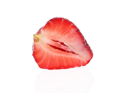 甜美新鲜的草莓，孤立的白色背景上