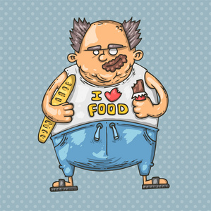 卡通胖男人照片