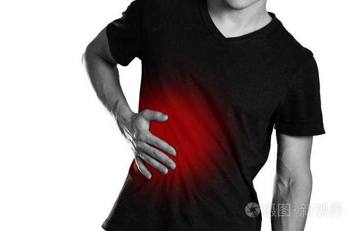 那人正抱着他的身边.肝脏疼痛.肝硬化.炉底以红色高亮显示.