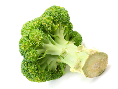 brocolli 白色上孤立