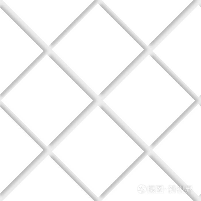 白色瓷砖矢量纹理.白色正方形的无缝几何图案