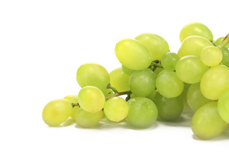 群的成熟和多汁的绿葡萄